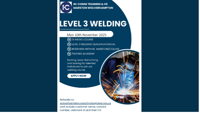 INCOMM Training – Level 3 Welding Course – 16-Week Programme