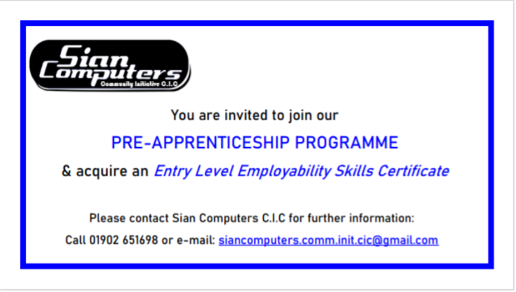 Sian Computers Pre-Apprentice Programme